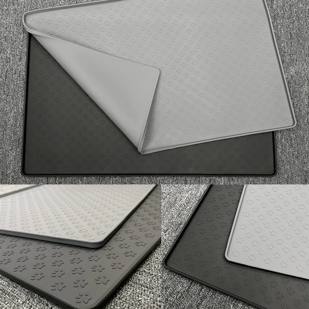 Tapete de Silicone Impermeável para Comedouro de Pets